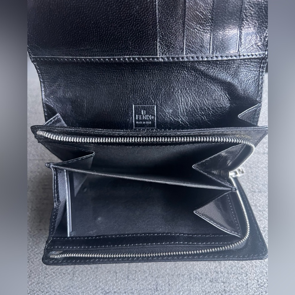 Fendi Black Zucca Compact bifold wallet - Picture 6 of 10